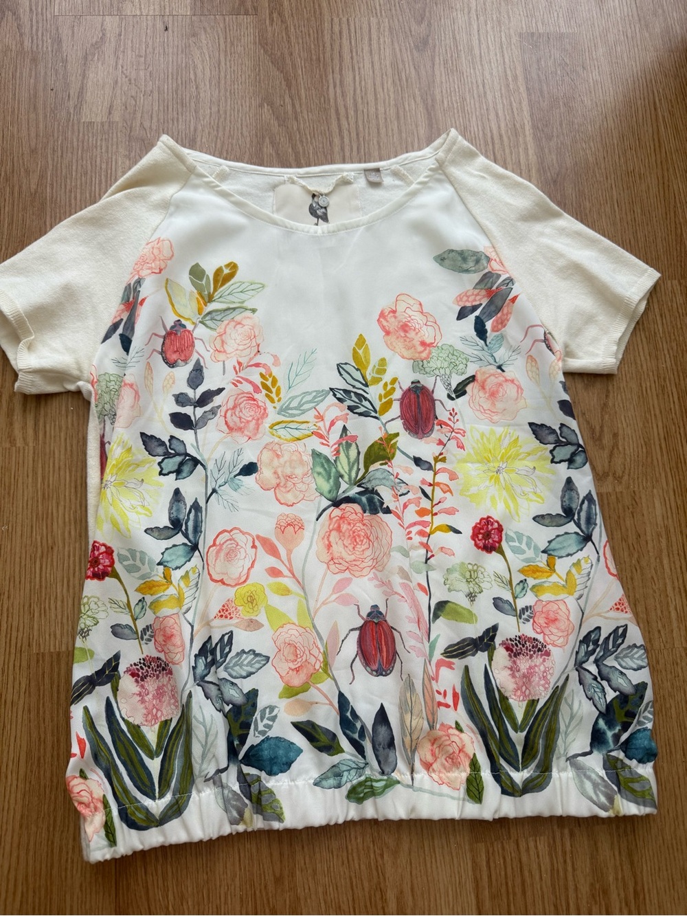 Michele Morin Floral Short Sleeve Blouse